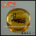 gemstone wholesale yellow oval glass stones model for rings(GLOV-6x8-0037)